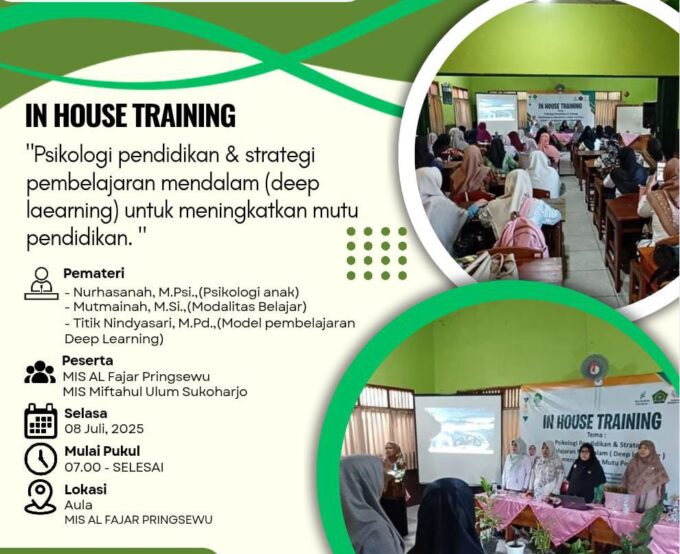 In House Training (IHT) TP. 2025/2026 "Psikologi Pendidikan dan Strategi Pembelajaran Mendalam (Deep Learning)" In House Training (IHT) TP. 2025/2026 "Psikologi Pendidikan dan Strategi Pembelajaran Mendalam (Deep Learning)"